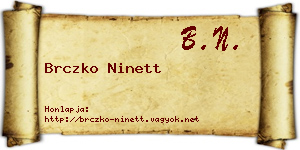 Brczko Ninett névjegykártya